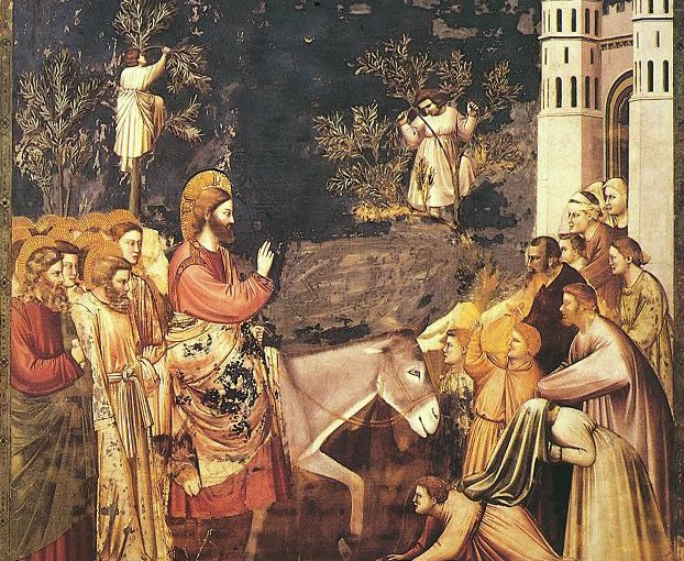 Giotto: L’ingresso a Gerusalemme, cm. 200 x 185, Cappella degli Scrovegni, Padova.